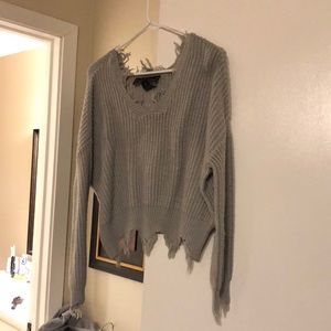 Distressed sweater